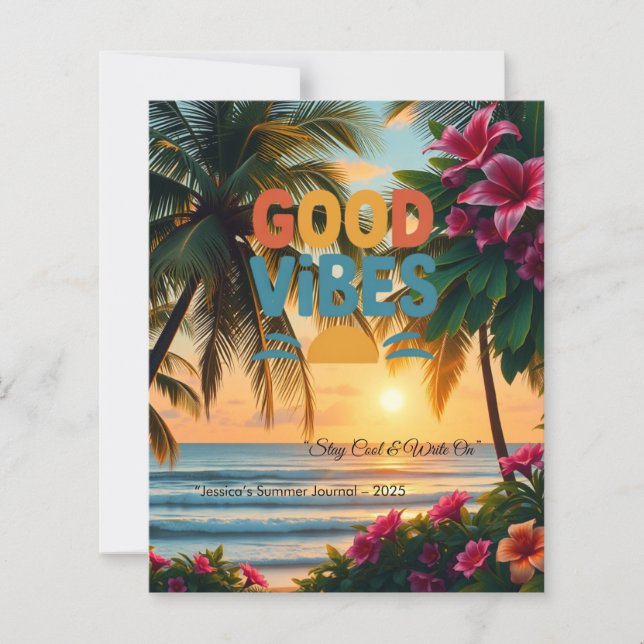 Summer Vibes Tropical Notebook (Vorderseite)