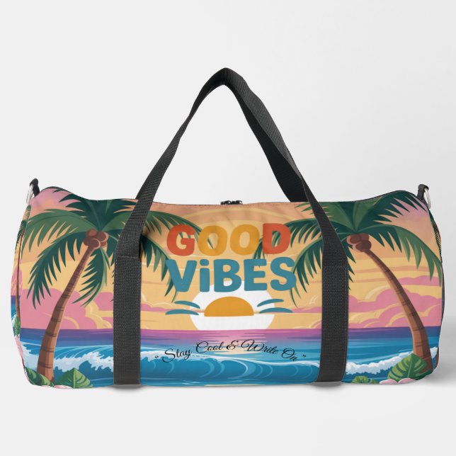 Summer Vibes Tropical Notebook Duffle Bag (Vorderseite)