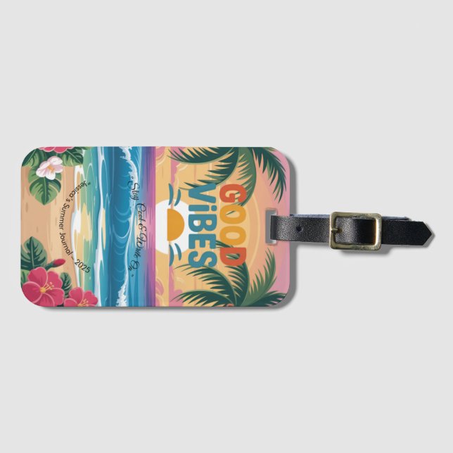 Summer Vibes Tropical Notebook Gepäckanhänger (Vorderseite (Horizontal))