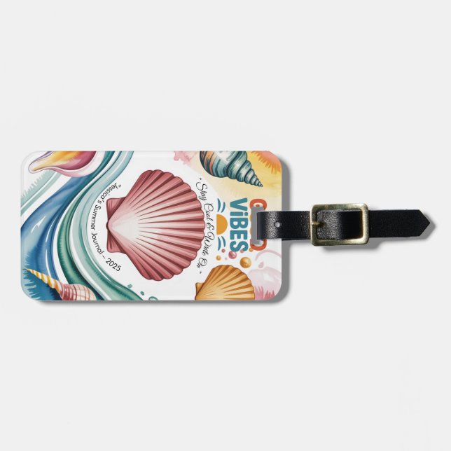 Summer Vibes Tropical Notebook Gepäckanhänger (Vorderseite horizontal)