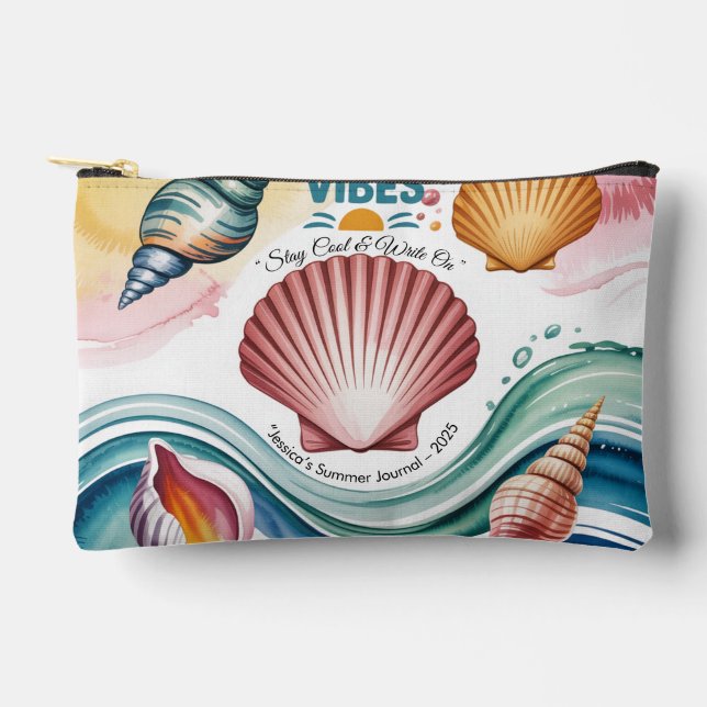 Summer Vibes Tropical Notebook Zubehörtasche (Vorderseite)