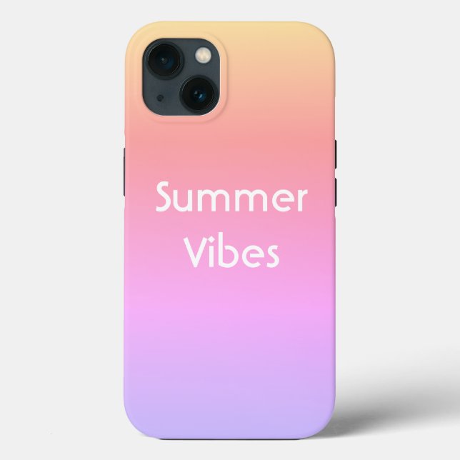 Summer Vibes Typografie Gradient Pink Case-Mate iPhone Hülle (Rückseite)