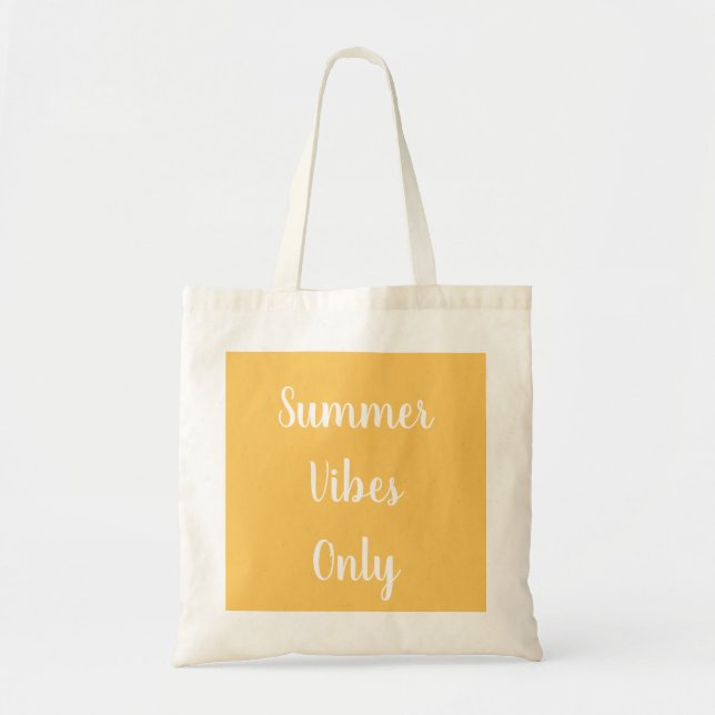 Summer Vibes Typografie Yellow Tragetasche (Vorne)