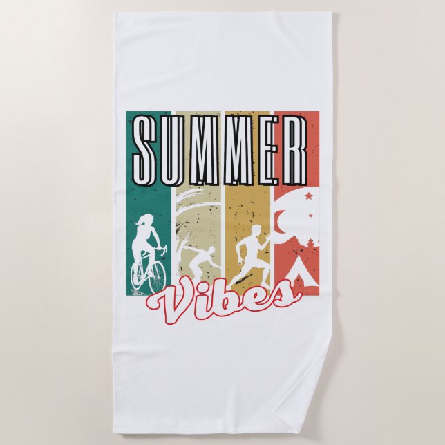 Summer Vibes.w Strandtuch (Vorderseite)