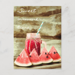 Summer Vibes Watermelon Postcard Postkarte