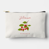 Summer Vintag Red Cherries Custom Bridesmaid Gesch