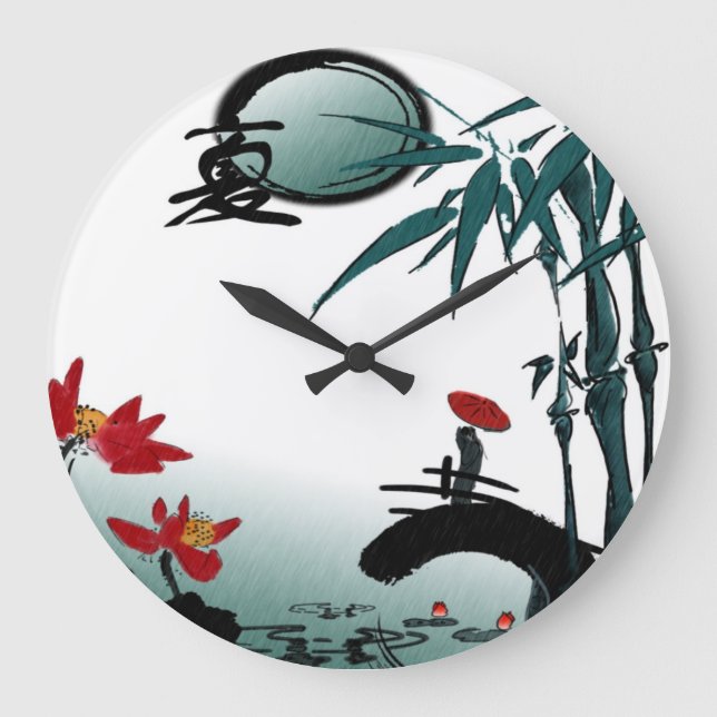 Summer Wall Clock Große Wanduhr (Vorderseite)