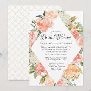 Summer Watercolor Floral Medley Brautparty Einladung