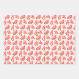 Summer Watercolor Watermelon Geschenkpapier Set