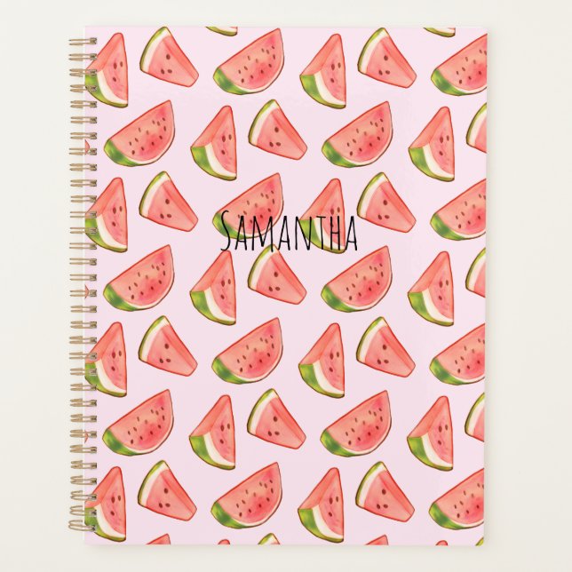 Summer Watercolor Watermelon Planer (Vorderseite)