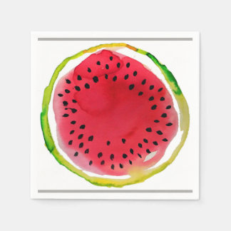 Summer Watercolor Watermelon Serviette