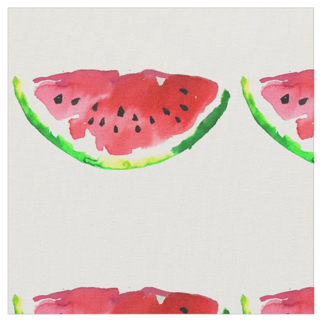 Summer Watercolor Watermelon Stoff (Nahaufnahme)