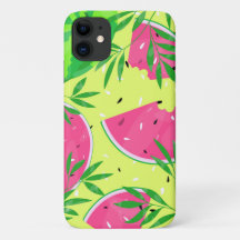 Summer Watermelon Branches Seeds Bright Tropical