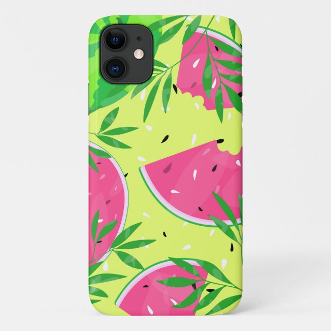 Summer Watermelon Branches Seeds Bright Tropical Case-Mate iPhone Hülle (Rückseite)