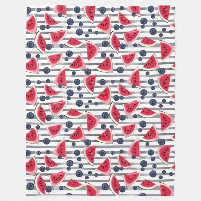 Summer Watermelon Fleecedecke (Vorderseite)