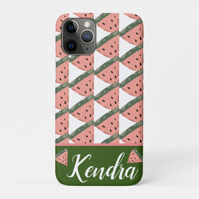 Summer Watermelon Illustration Muster Monogramm Case-Mate iPhone Hülle (Rückseite)