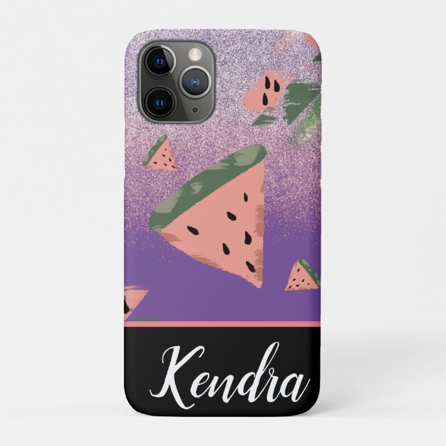 Summer Watermelon Illustration Pattern Sparkle Case-Mate iPhone Hülle (Rückseite)