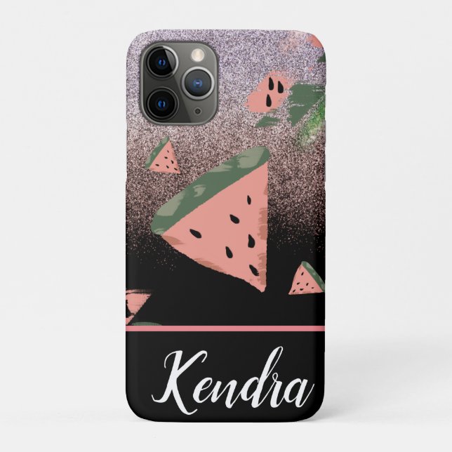 Summer Watermelon Illustration Pattern Sparkle Case-Mate iPhone Hülle (Rückseite)