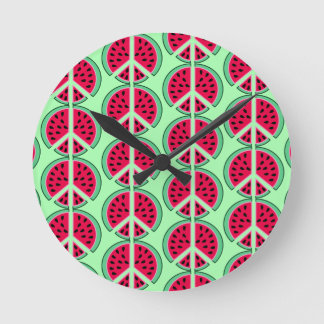 Summer Watermelon Runde Wanduhr