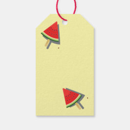 Summer Watermelon Slice Muster, rot, grün gelb Geschenkanhänger