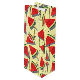 Summer Watermelon Slices Pattern, rot und grün Geschenktüte Für Weinflaschen