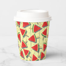 Summer Watermelon Slices Pattern, rot und grün
