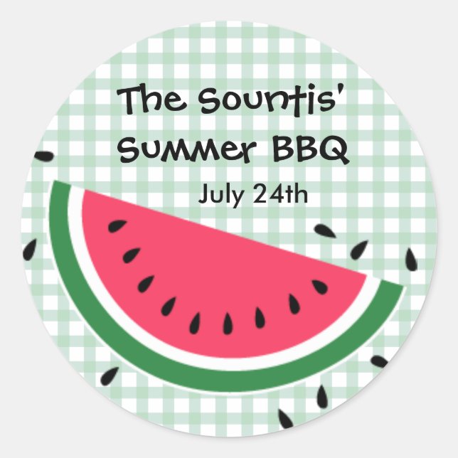 Summer Watermelon Sticker (Vorderseite)