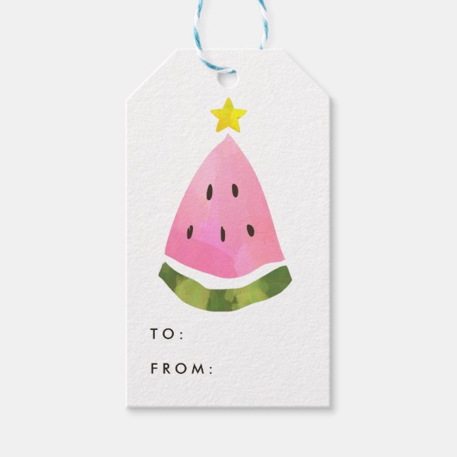 Summer Watermelon Weihnachten Weihnachten Weihnach Geschenkanhänger (Vorderseite)