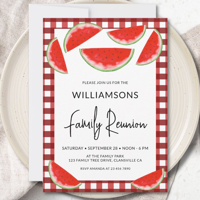 Summer Watermelons Family Wiedersehen Einladung (Von Creator hochgeladen)