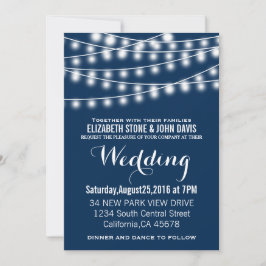 Summer Wedding String Lights Design Einladung