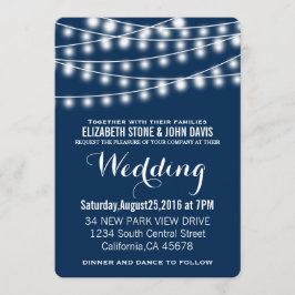 Summer Wedding String Lights Design Einladung