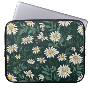 Summer White Digial Daisy Laptopschutzhülle