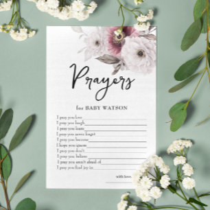 Summer White Floral Gebete für Baby Showcard