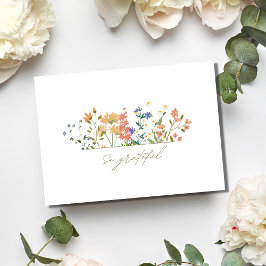 Summer Widlflower Boho Wedding Vielen Dank Dankeskarte