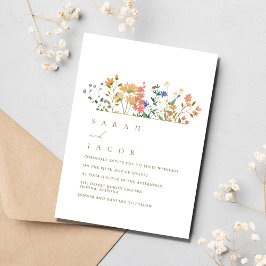 Summer Wildblume Boho Wedding Einladung