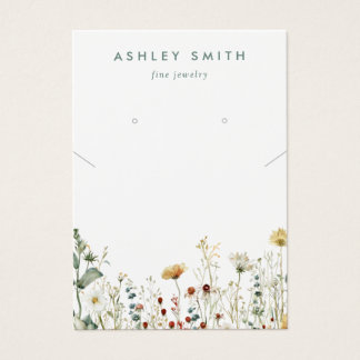 Summer Wildblume Earring Necklace Display Card