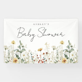 Summer Wildblume Field Baby Dusche Banner