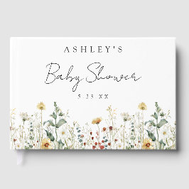 Summer Wildblume Field Baby Dusche Gästebuch