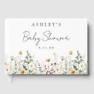Summer Wildblume Field Baby Dusche Gästebuch