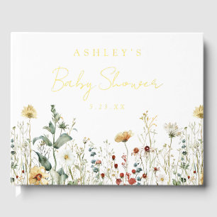 Summer Wildblume Field Baby Dusche Gästebuch