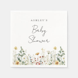 Summer Wildblume Field Baby Dusche Serviette