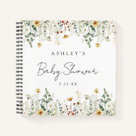 Summer Wildblume Field Baby Showbook Notizbuch