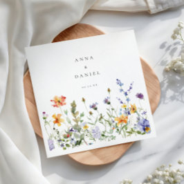 Summer Wildblume Garden Wedding Serviette