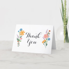 Summer Wildblume geklappt Dankeschön Card Dankeskarte