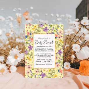 Summer Wildblume Meadow Baby Brunch Einladung