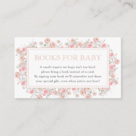 Summer Wildflower Baby Shower Books for Baby Begleitkarte