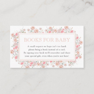 Summer Wildflower Baby Shower Books for Baby Begleitkarte