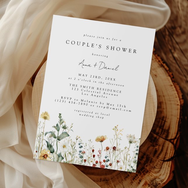 Summer Wildflower Field Couple's Shower Invitation Einladung (Von Creator hochgeladen)