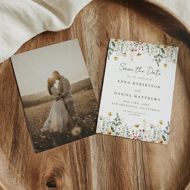 Summer Wildflower Field Photo Save The Date (Von Creator hochgeladen)