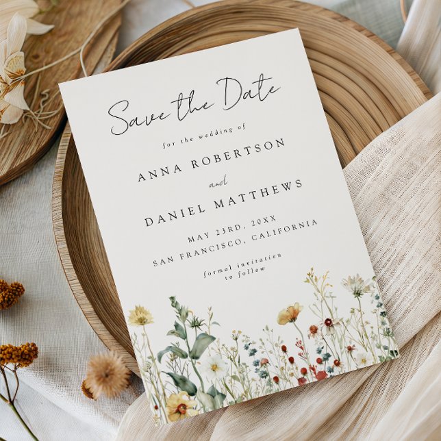Summer Wildflower Field Save The Date (Von Creator hochgeladen)